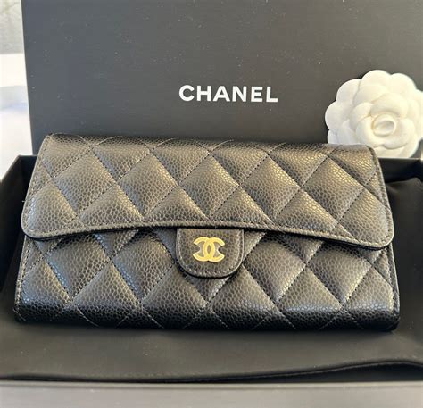 classic long flap wallet chanel